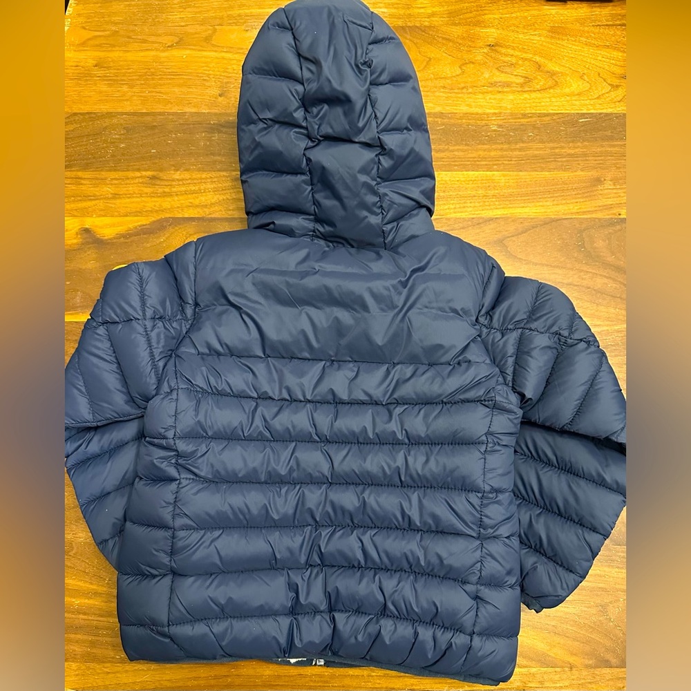 NWTs Save The Duck Faux Shearling Lined Hooded Puffer. Boy/Girl. Navy. Sz. 4 - Picture 3 of 8